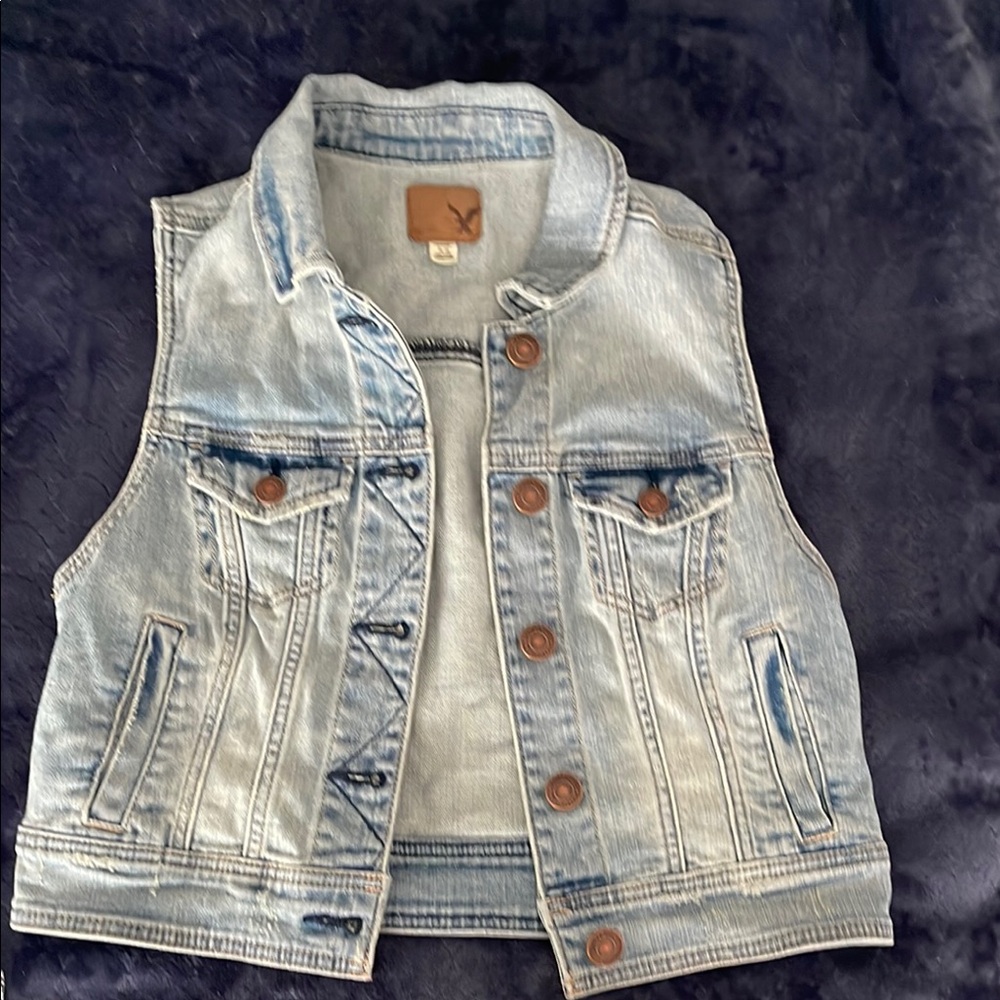 Light Blue Jean Denim Vest